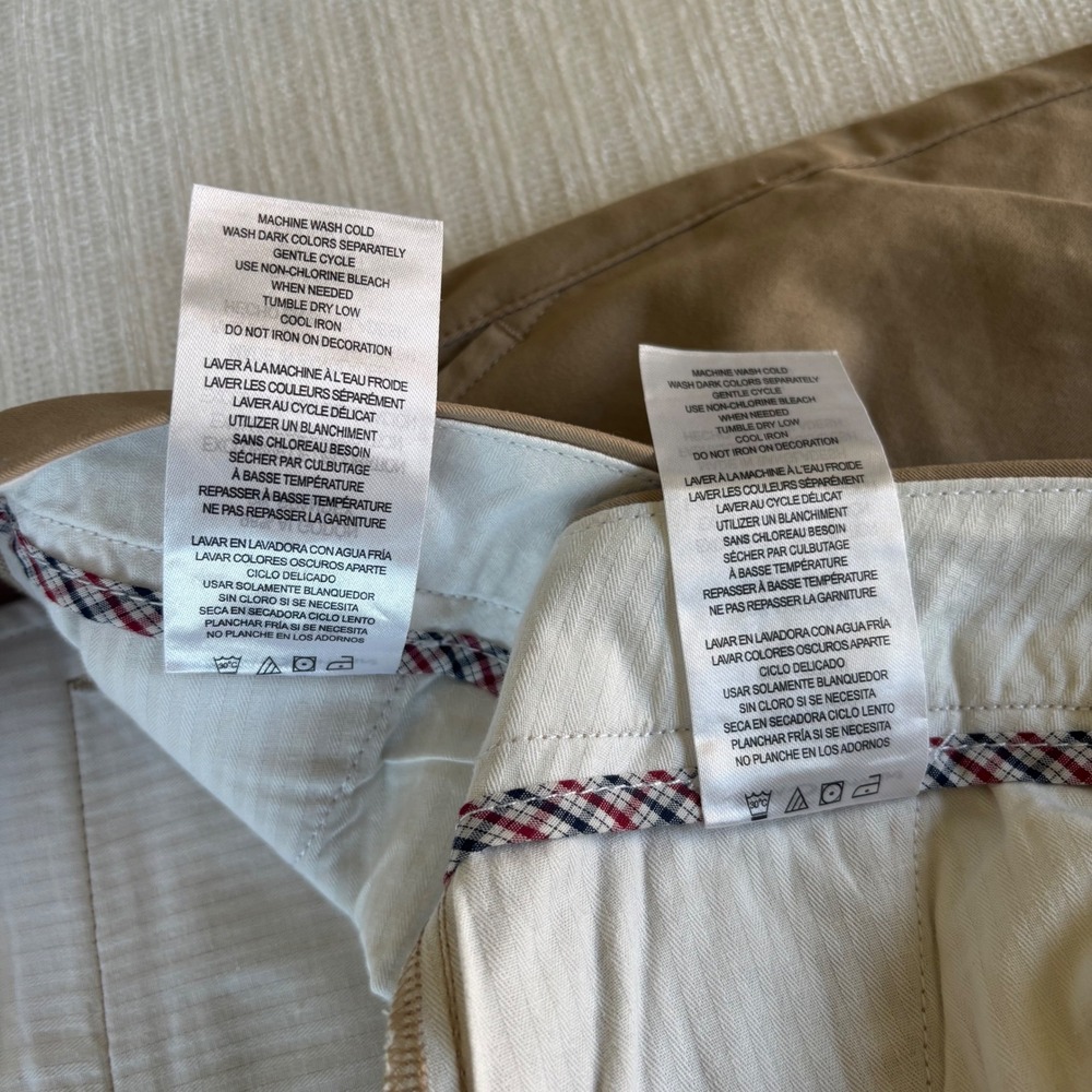 Lot of 2 Ben Sherman Mens 36x34 Straight Fit Stretch Chino Pants Khaki Tan - Picture 6 of 10